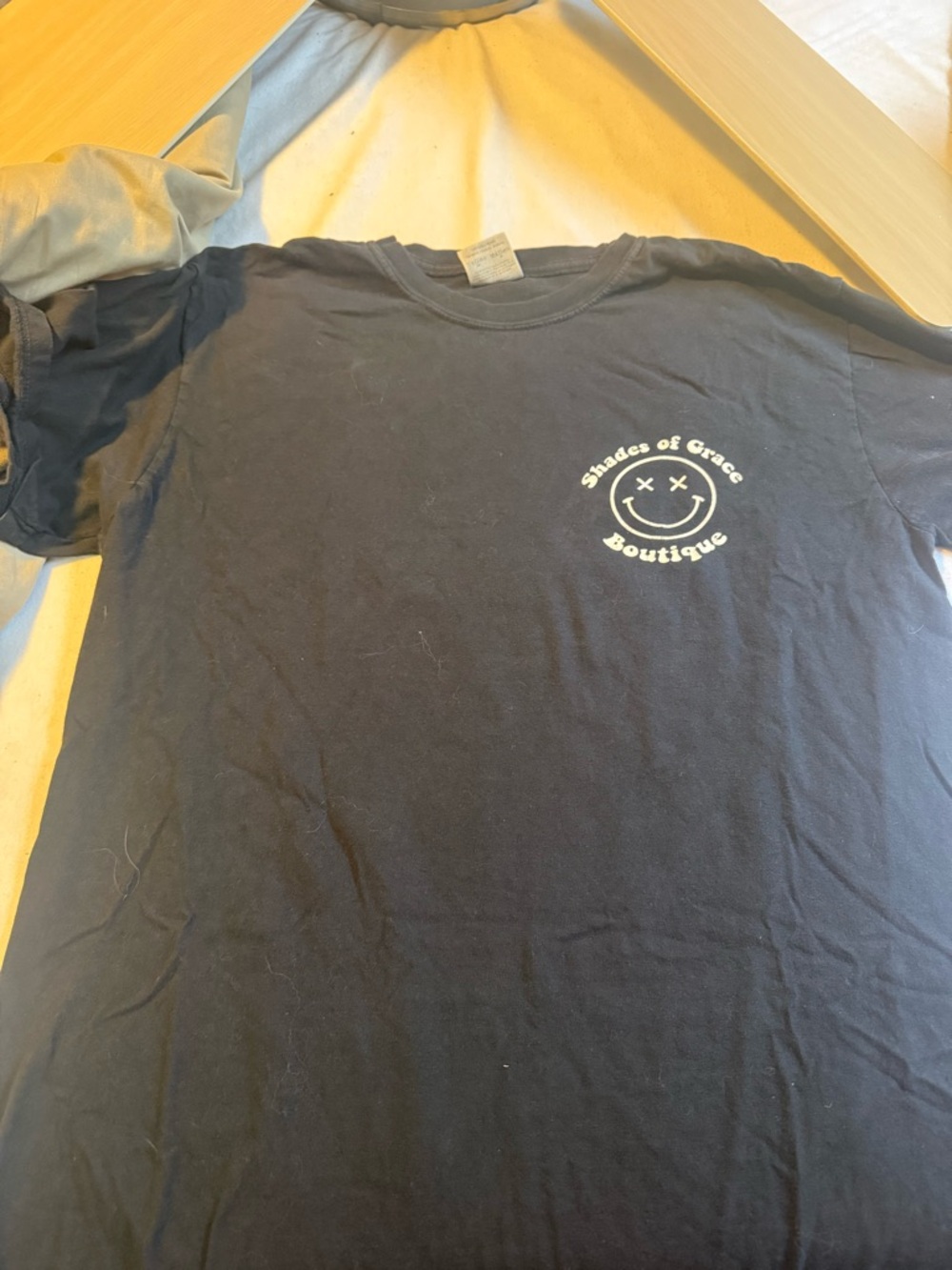 Comfort Colors Black Graphic Tee with White Logo